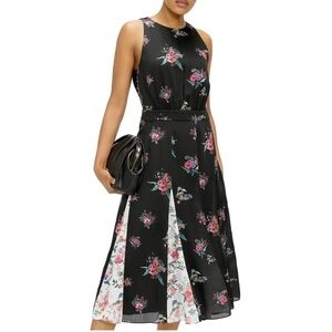 Ted Baker London Metropolis Floral Print Midi Dress dize Ted 2 US 4-6